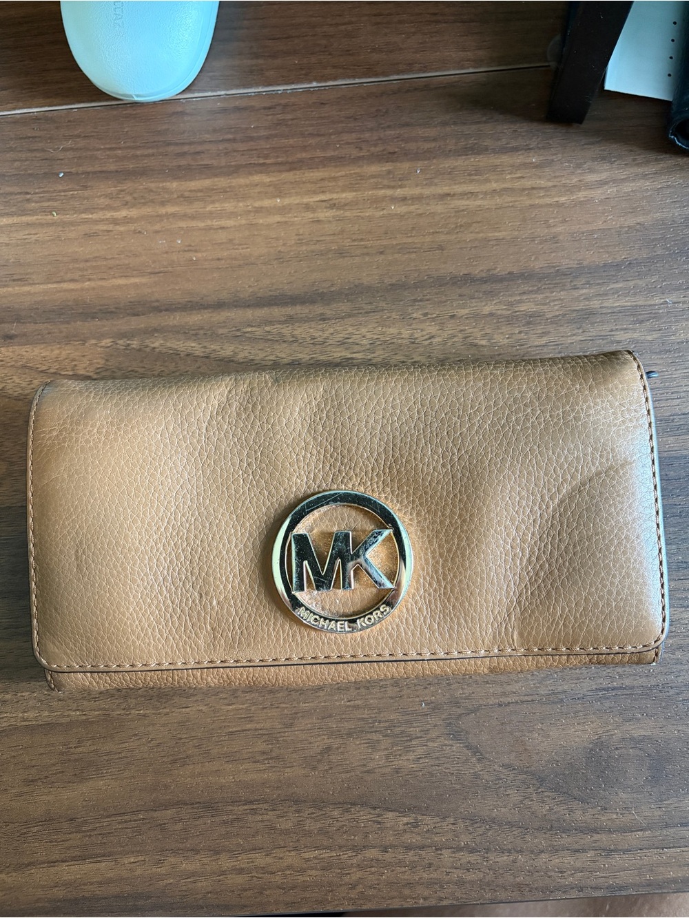 Michael Kors Wallet with Gold MK Emblem
